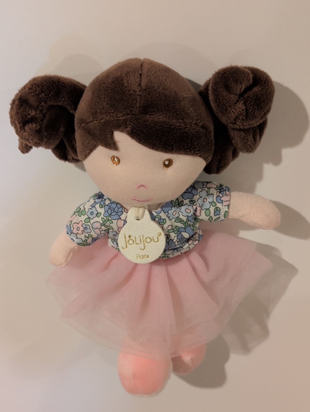 Jollijou Paris Ballerina-inspired Pink Tutu Doll Plush for Kids 7.5" X 4" - Picture 2 of 7